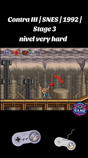 Contra III SNES Gameplay on Hard Mode
