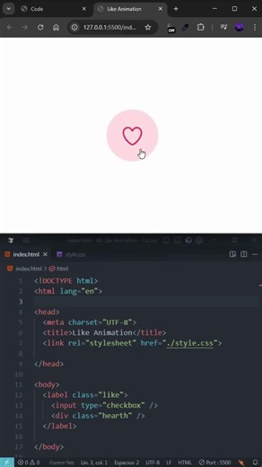 ❤️ Like Button Animation using HTML & CSS
