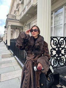 Handmade Mink Fur Coat – Fox Fur Trim, Winter Jacket/ Faux Mink Fur and Original Fox Fur - Etsy