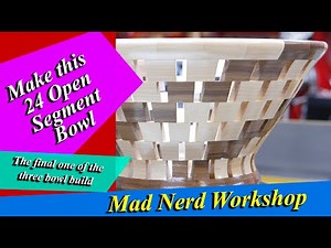 24 Open Segment Bowl from Maple and Walnut