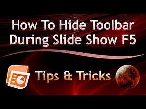 How To Hide Toolbar During Slide Show F5 | Tips & Tricks