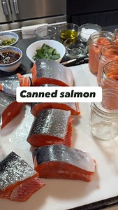 Marco on Instagram: "Time to start pressure cooking those beautiful salmon locking in that fresh catch, jarred coho and red chinooks, did a base recipe and added some favourite ingredients in a few to mix up the flavours. Recipe and process down below. Huge Thanks to @raincityhomesltd for showing me how it’s done and base recipe. 🎣 RECIPE FOR 1 pint jars Pint Jar Ingredients 1 tsp pickling salt 2 tbsp olive oil 1/2 tsp vinegar 1/2 tsp fresh lemon juice three whole peppercorns 1/2 bay lea