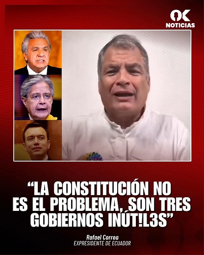 630K views · 28K reactions | Rafael Correa asegura que la constitución de Montecristi no ha sido problema, sino de quienes gobiernan el País. | Ok Noticias | Facebook