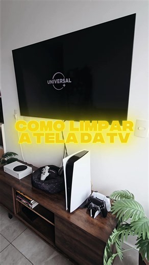 Como limpar a tela da TV sem risco de quebrar? #smarttv #tv4k #playstation #ps5 #games