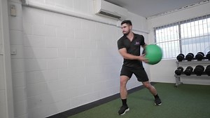 108.Split squat wall throws. ACL rehab