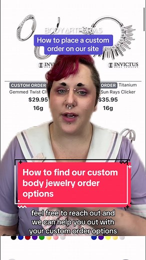 Cómo encontrar opciones de joyería corporal personalizada