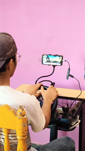 playing extreme car racing game with steering wheel mobile 📲😱🤯 #racinggames #steeringwheel