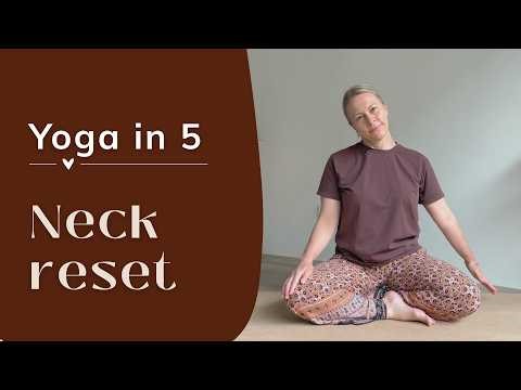 5 Min Desk Yoga to Release Stiff Neck & Shoulders – Quick Office Stretch