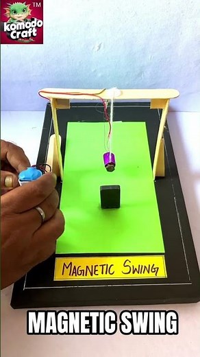 magnetic swing working model #project #diy #schoolproject #scienceproject #science #youtubeshorts