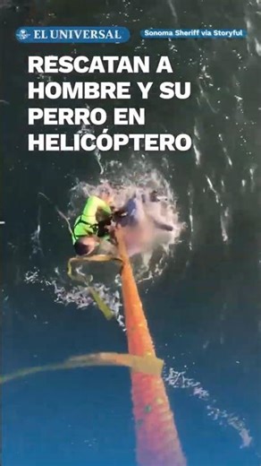 Paseo en kayak termina en tragedia; rescatan a hombre y su perro con helicóptero #shorts
