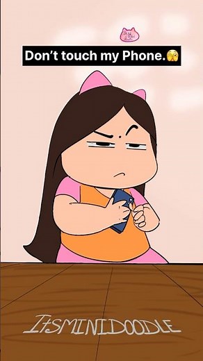 Don’t Touch My Phone | Funny Memes 😛#animation #itsminidoodle #ytshorts #youtubeshorts