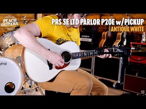 No Talking...Just Tones | PRS SE Ltd Edition Parlor P20E w/Pickup - Antique White