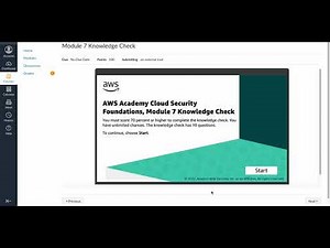 AWS Academy Cloud Security Foundations - Module 7 Knowledge Check
