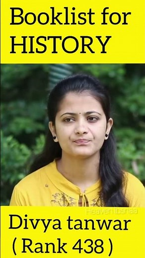 Booklist for history for UPSC CSE | Divya tanwar rank (438)| #heavenlbsnaa
