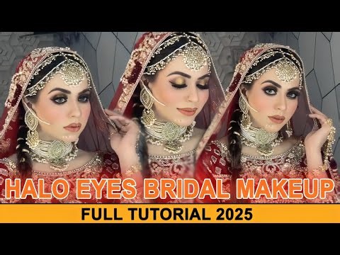 Halo Eyes Bridal Makeup Tutorial 2025 | Pakistani Bridal Eye Makeup | Glam by Sana Faisalabad