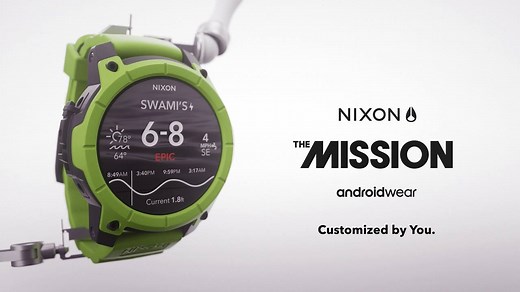The sum of its parts. The Mission is the world's first custom action sports smartwatch. Customize yours today at nxon.co/BuildYourMission. | Nixon