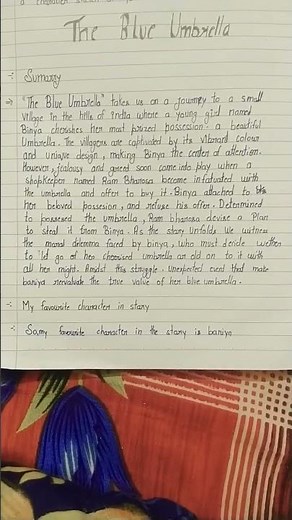 summary of "the blue umbrella"by Ruskin bond.