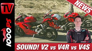 Video: Ducati Panigale Soundcheck! Vergleich V2 vs. V4S vs. V4R