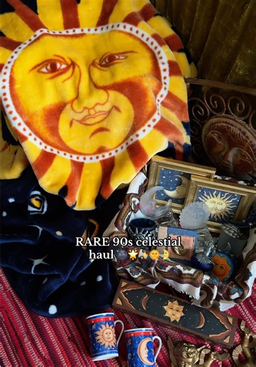 took a little road trip to pickup a woman’s celestial collection from her teenage 90s bedroom 🌚✨🌞🌛 coming to the shop on Friday