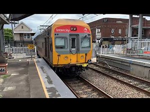 Intercity (including NIF Mariyung D sets) and regional trains at Broadmeadow and Hamilton.