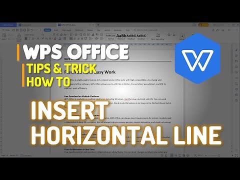 WPS Office Word How To Insert Horizontal Line