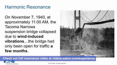 35 - What is harmonic resonance and how does it work? - Cooper Power series - Eaton videos