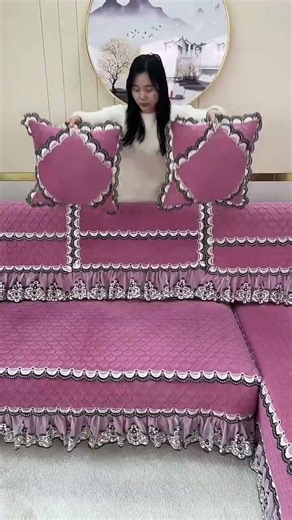 "A Girl Transforming Her Sofa with Beautiful Design Covers ✨ | Simple Sofa Makeover Ideas"#sofa