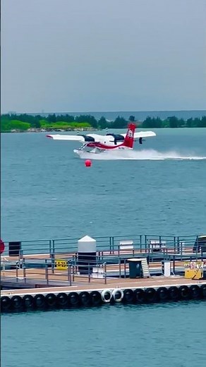 🛩️ Seaplane Landing in the Maldives | Touchdown in Paradise 🌴✨
