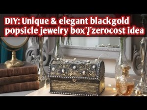 Live Popsicle Stick Jewelry Box | Zero Cost Craft | DIY Jewelry Organizer | @MaffDIYZone