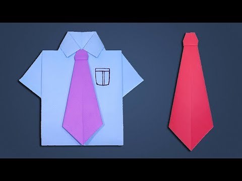 Paper Tie Making Tutorial - How to Make Origami Neck Tie | DIY Easy Paper Crafts