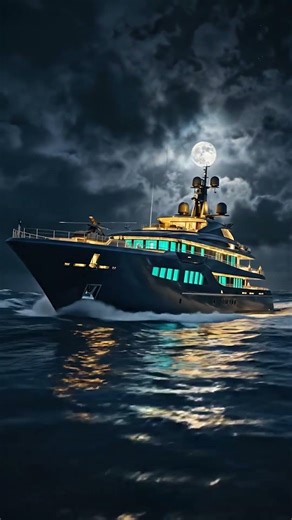 High waves engulf a Massive SuperYacht #luxuryyachtlife
