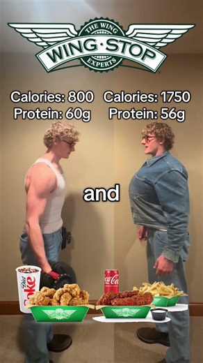 No one likes hearing this, but if you’re going to Wingstop and ordering a regular Coke, a large fry, and a big order of honey BBQ boneless wings with ranch… you’re basically turning a protein meal into a dessert 🍯🍟🥤. The sugar in the soda, the breading on boneless wings, the sweet sauce, and the ranch stack calories insanely fast with very little payoff. Now compare that to a Diet Coke and plain bone-in wings. Same restaurant. Same craving. Completely different outcome. Bone-in wings are natu