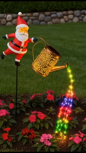 ✨Want a Christmas Yard Decor That Wows Neighbors? This Solar Kettle Light Delivers! Turn your garden into a festive wonderland—our Christmas Solar Kettle Lights feature a Santa holding a glowing kettle, pouring a stream of colorful LED lights, all powered by solar (no cords, no hassle). 🎄Why It’s a Holiday Showstopper: Magical Light Stream: Colorful LEDs “pour” like a fairy tale, instantly transforming your yard Solar-Powered Ease: Charges by day, glows at night—no electricity or wiring needed 
