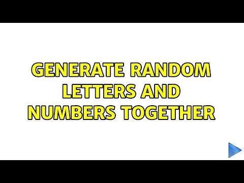Generate random letters and numbers together (10 Solutions!!)