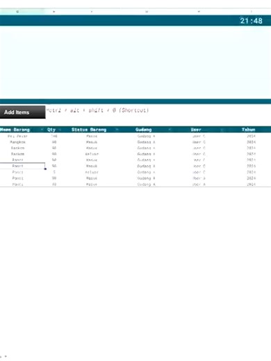 Template Inventory Management - Manajemen Stok Barang Gudang - Spreadsheet #fyp #fypシ #fyppppppppppppppppppppppp #fypage #fypシ゚ #googlesheets #sheet #stok #stokbarang #stock #template #inventory