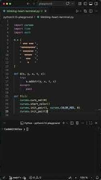 Pulsing Heart Animation in Your Terminal ❤️ Python Curses