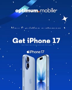 Get iPhone 17 ON US 50% OFF iPad this Holiday season. Terms apply. | Optimum