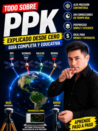 ¿Qué es PPK y cómo funciona? | Todo lo que debes saber ¿Sabías que es posible obtener precisión centimétrica sin necesidad de recibir correcciones en tiempo real? 🤔 En este video aprenderás qué es PPK (Post Processed Kinematic), cómo funciona, cuáles son sus ventajas, sus diferencias con RTK y en qué proyectos se utiliza esta tecnología de posicionamiento satelital. 🎯 En este video aprenderás: ✅ ¿Qué significa PPK? ✅ ¿Cómo funciona el Posprocesamiento Cinemático? ✅ Diferencias entre PPK y RTK.