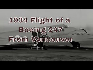 United Airlines Boeing 247 NC13364 takes off from Vancouver Airport (#YVR) July 1st 1934