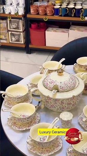 The ultimate Princess Core dinnerware set 🌸✨ #luxuryceramics #aesthetic #luxurylifestyle