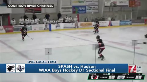 SPASH boys hockey defeats Hudson in overtime to advance to state tournament