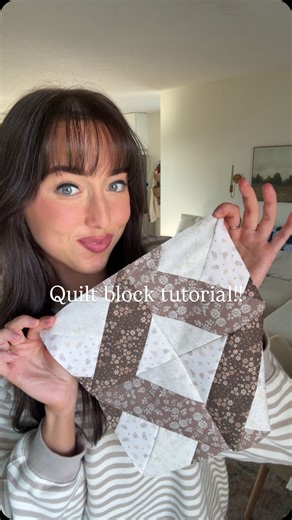 Working on my first quilt!! These Hidden Wells quilt blocks are super beginner friendly!! 🤍 Stay tuned for the quilt reveal!! #quilting #quilt #handmadequilt #quiltblock #quiltingtutorial | Natalie’s Homestead