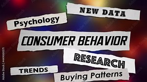 Consumer Behavior News Headlines Financial Economic Trends Customer Psychology 3d Animation