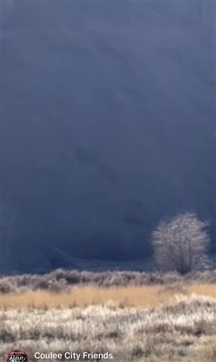 KABOOM 💥 Steve Bryson captures the moment WSDOT blew up a truck-sized boulder that fell on to SR 155 near Grand Coulee, Washington. | Source ONE News