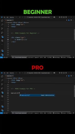 Junior Vs Senior | Noob vs Pro | Developer #webdevelopment #webdesign #html #css #coding #javascript