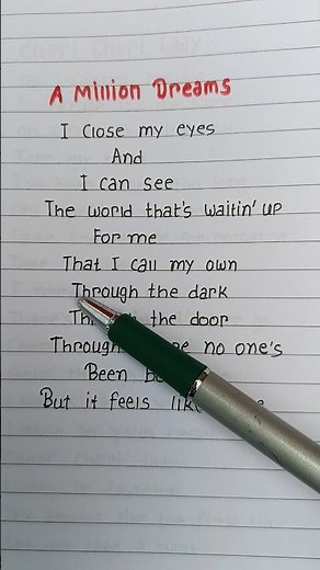 The Greatest Showman ~ A Million Dreams Song [Lyrics]#showman #million #dreams #lyrics #trend #viral