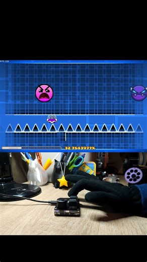 SUPER LONG UFO SPAM 🛸⚡ #geometrydash #gaming