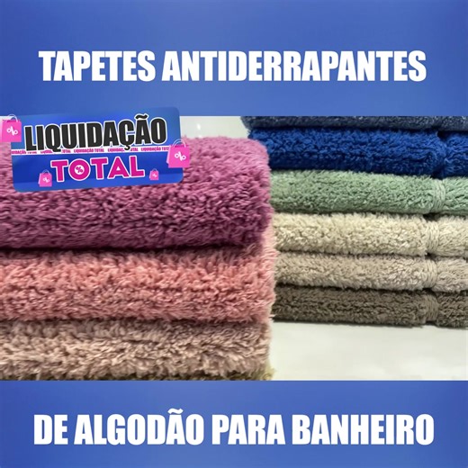 1.6M views · 4.8K reactions | SÓ R$ 27,90: Tapetes 1.600 gramas/m² Super Felpudos Antiderrapantes de Algodão 40x60cm para Banheiro!! OPORTUNIDADE NA LIQUIDAÇÃO! Clique para ver os modelos e comprar ➡️ https://vcor.net/60v6 | Loja Vida e Cor | Facebook