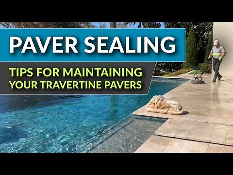 Paver Sealing | How to Properly Seal Travertine Pavers in Florida
