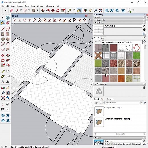 O plugin 2D TOOLS para o #SketchUp insere tramas em áreas fechadas por arestas (não necessariamente com superfícies)​​. Veja o tutorial neste link: http://bit.ly/37sQSxz #architecture #arquitectura #bim #construção | Ibercad